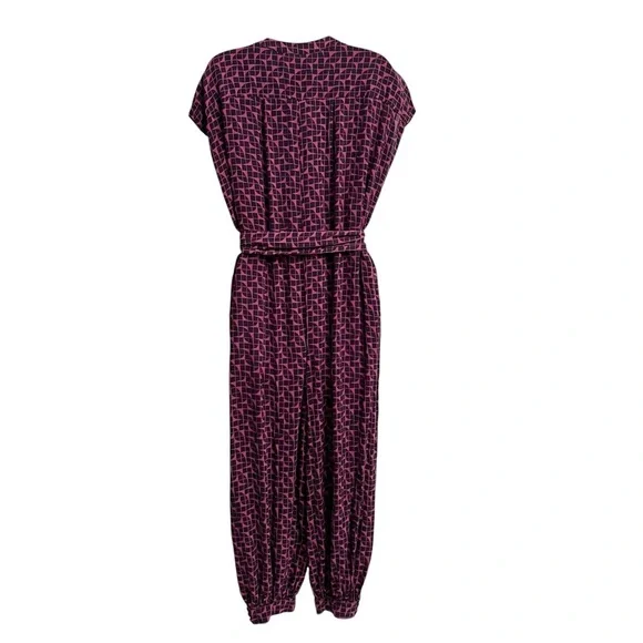 Anthropologie Maeve Karsten Geo Patterned Jumpsuit Harem Jogger Pants Size Small - Picture 8 of 8